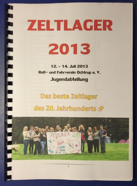 Zeltlagerzeitung 2013