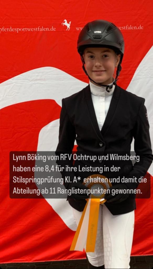 Lynn Boeking mit Wilmsberg MS Handorf Westfalen 8 erTeam 10.2022